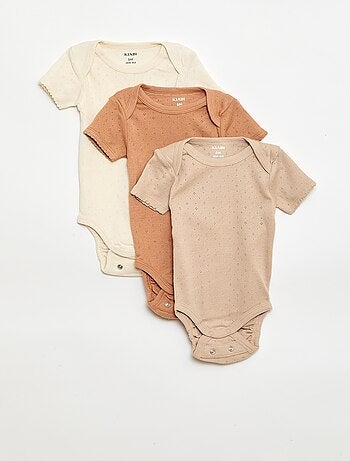 Bodies evolutivos de punto liso - Pack de 3