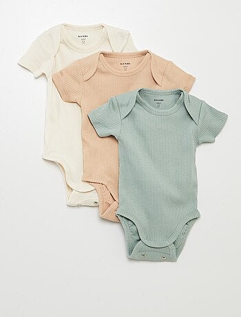 Bodie evolutivo de punto liso - Pack de 3