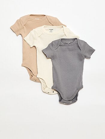 Bodies evolutivos de punto liso - Pack de 3