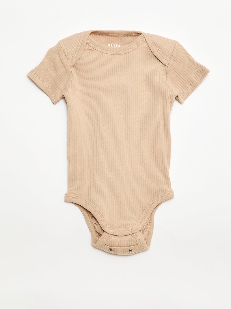 Bodie evolutivo de punto liso - Pack de 3 Beige - Kiabi