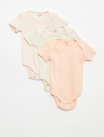 Bodies evolutivos de punto liso - Pack de 3