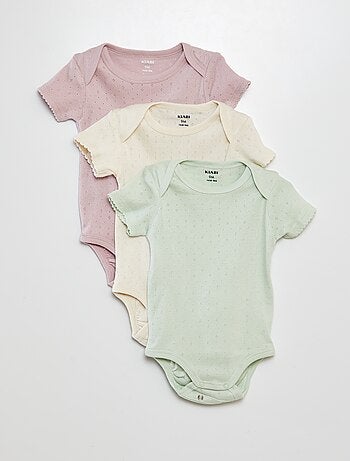 Bodie evolutivo de punto liso - Pack de 3