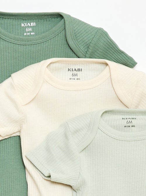 Bodie evolutivo de punto liso - Pack de 3 - Kiabi