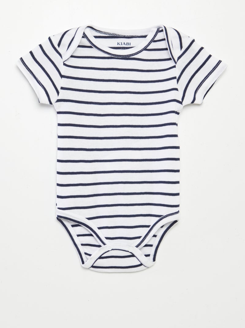 Bodies estampados de algodón - Pack de 3 BLANCO - Kiabi