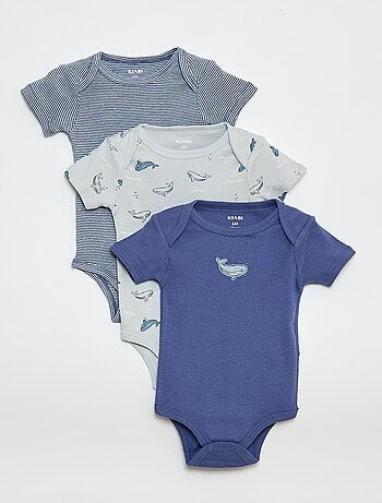 Bodies estampados de algodón - pack de 3