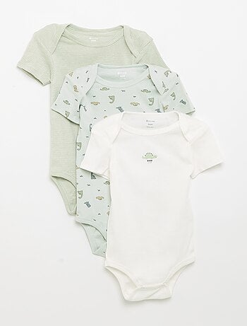 Bodies estampados de algodón - pack de 3