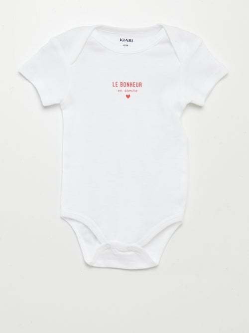 Bodies estampados de algodón - pack de 3 - Kiabi