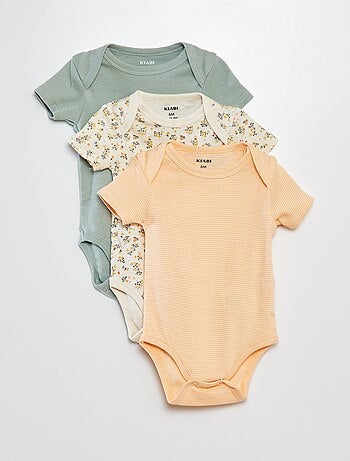 Bodies estampados de algodón - pack de 3
