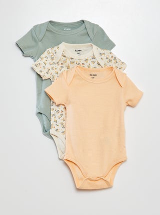 Bodies estampados de algodón - pack de 3