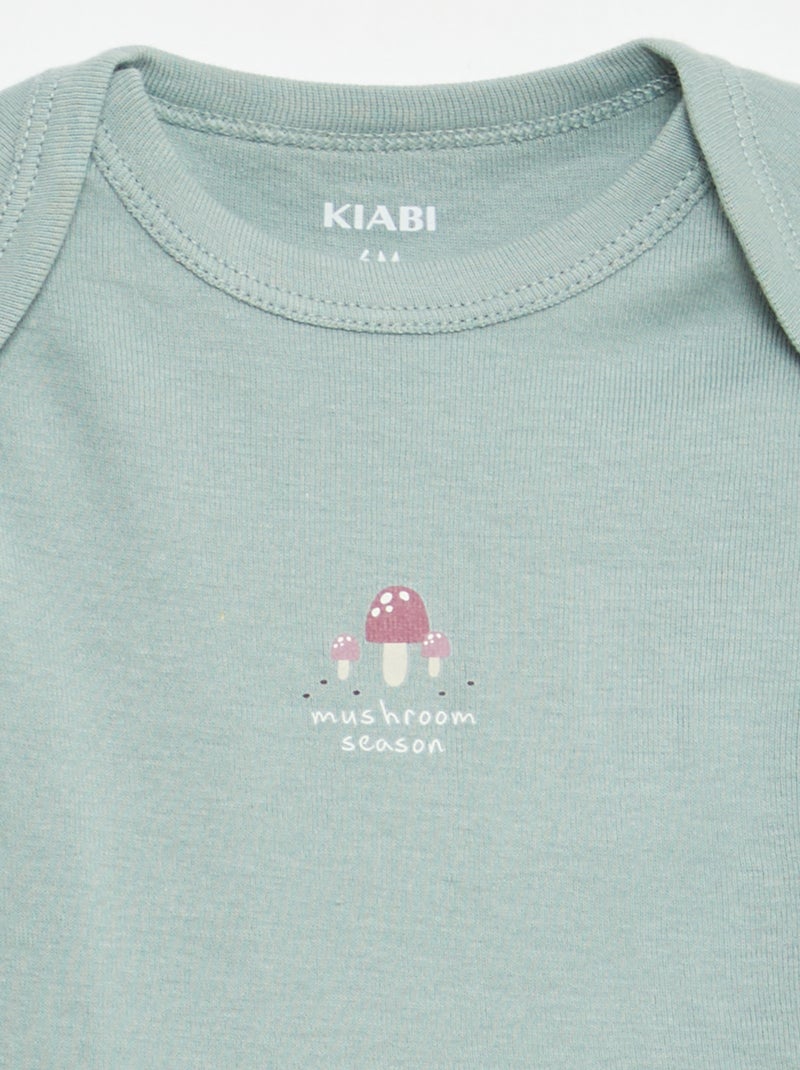 Bodies estampados de algodón - pack de 3 Blanco - Kiabi