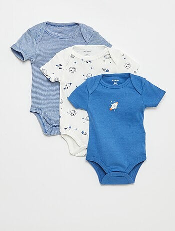 Bodies estampados de algodón - pack de 3