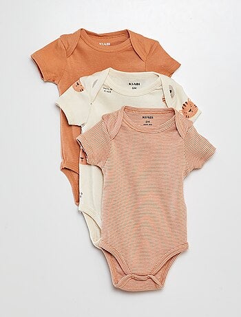 Bodies estampados de algodón - pack de 3