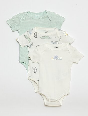 Bodies estampados de algodón - pack de 3