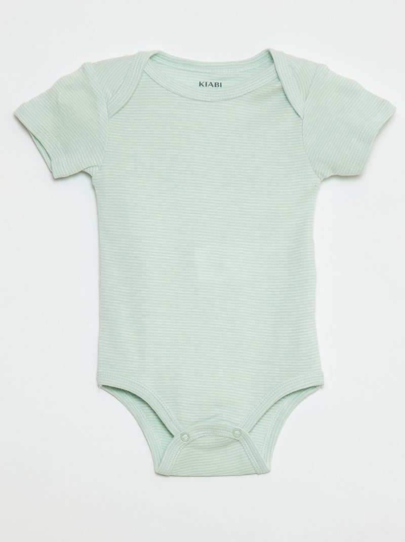 Bodies estampados de algodón - pack de 3 Blanco - Kiabi