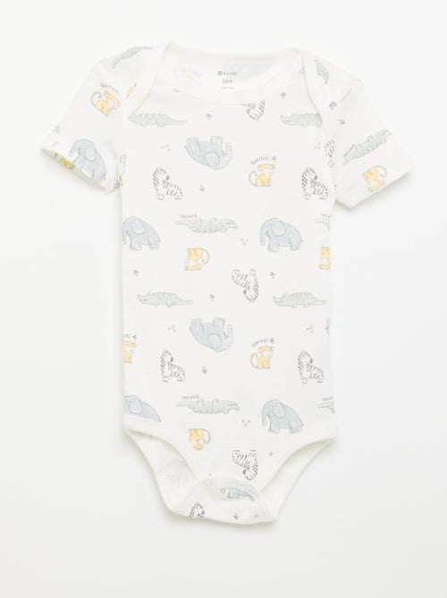 Bodies estampados de algodón - pack de 3 - Kiabi Bodies estampados de algodón - pack de 3 - Kiabi
