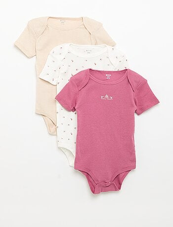 Bodies estampados de algodón - pack de 3
