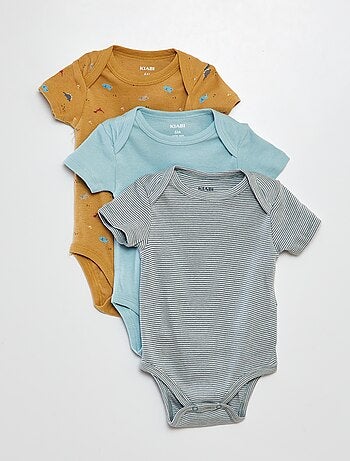 Bodies estampados de algodón - pack de 3