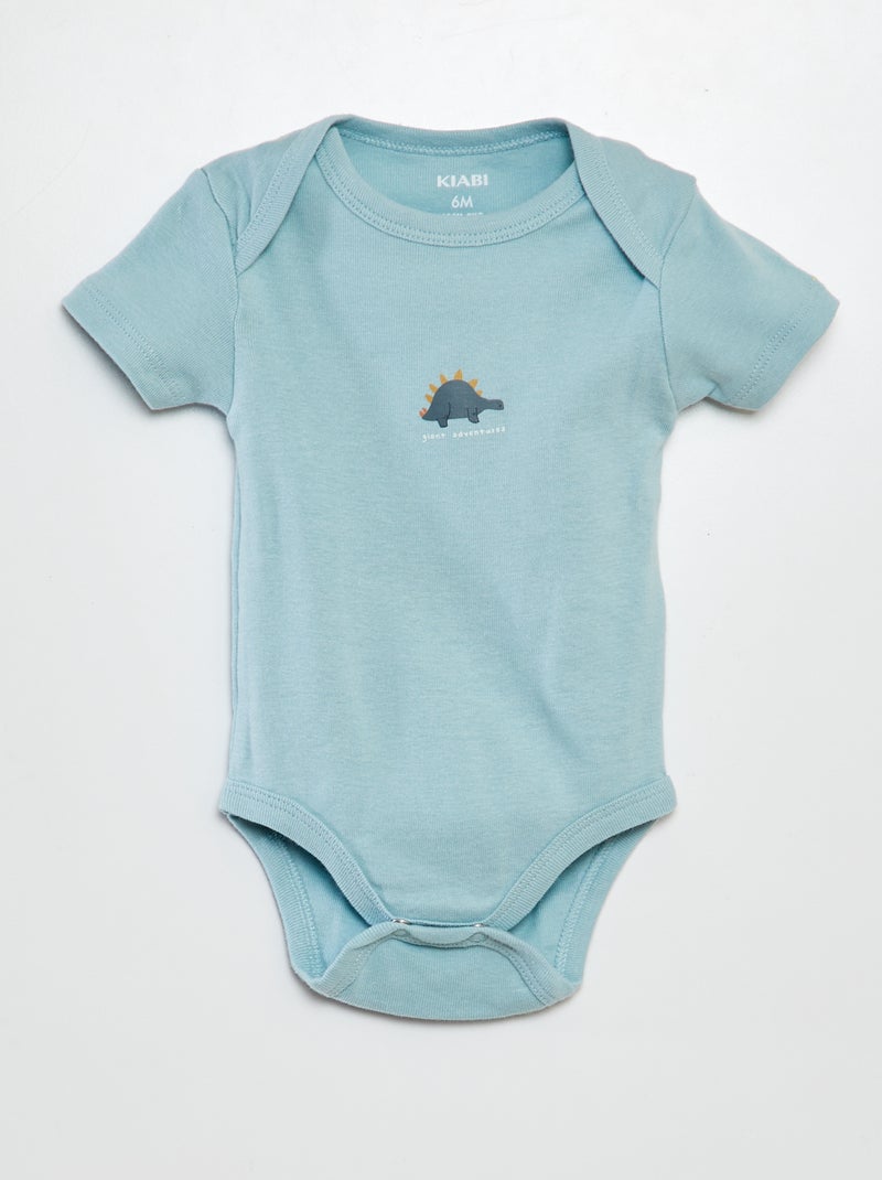 Bodies estampados de algodón - pack de 3 MARRON - Kiabi