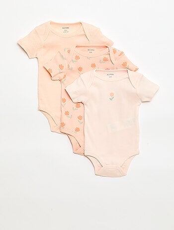 Bodies estampados de algodón - pack de 3
