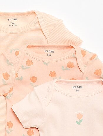 Bodies estampados de algodón - pack de 3