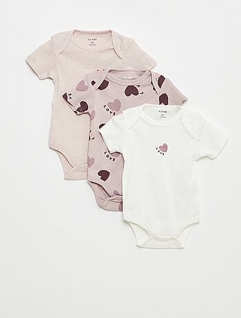 Bodies estampados de algodón - pack de 3