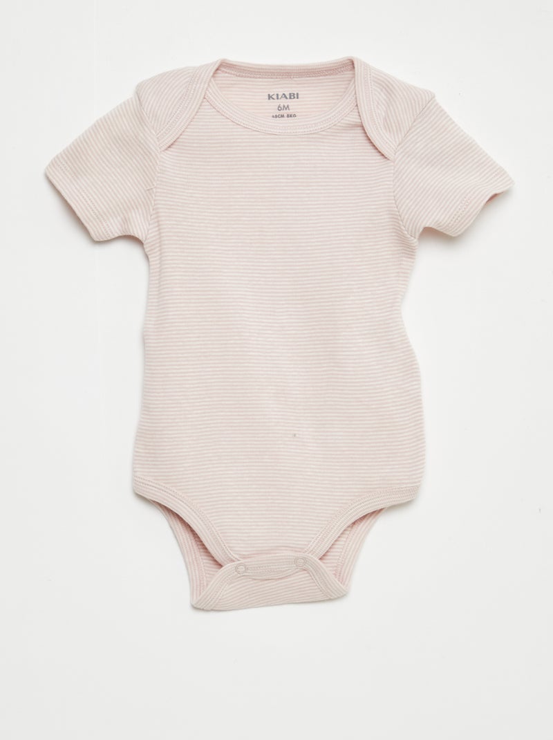 Bodies estampados de algodón - pack de 3 Purpura - Kiabi