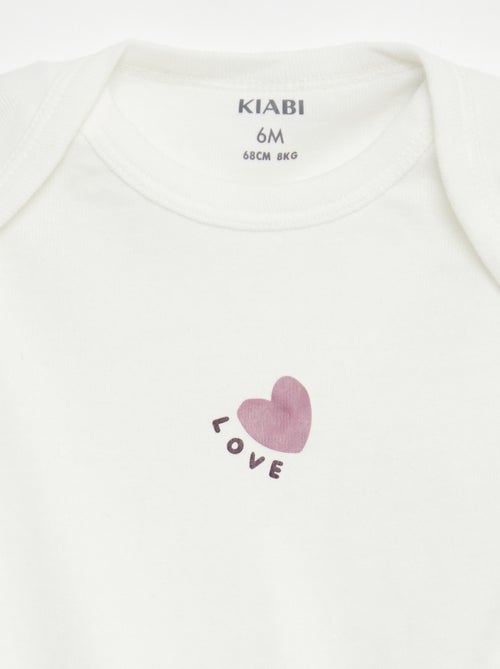 Bodies estampados de algodón - pack de 3 - Kiabi