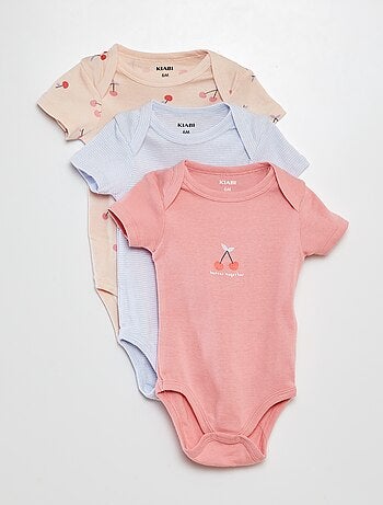 Bodies estampados de algodón - pack de 3