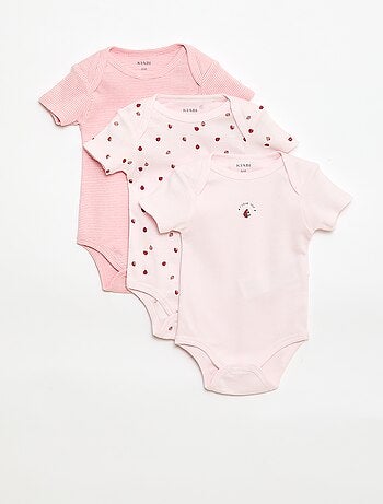 Bodies estampados de algodón - pack de 3