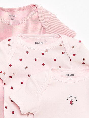 Bodies estampados de algodón - pack de 3