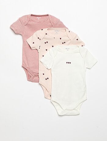 Bodies estampados de algodón - pack de 3