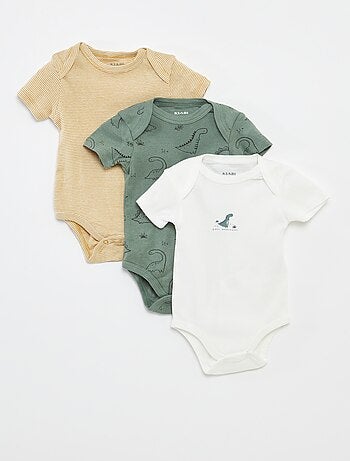 Bodies estampados de algodón - pack de 3