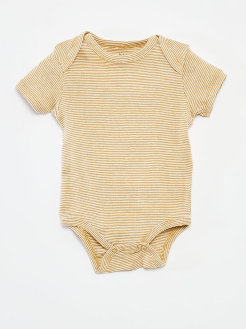 Bodies estampados de algodón - pack de 3 Verde - Kiabi