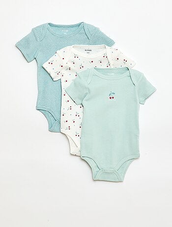 Bodies estampados de algodón - pack de 3