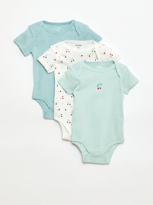 Bodies estampados de algodón - pack de 3 - Kiabi