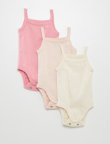 Bodies evolutivos con tirantes - Pack de 3