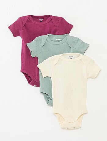 Bodie evolutivo de punto liso - Pack de 3