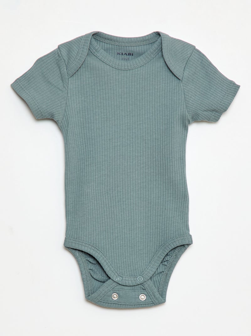 Bodies evolutivos de punto liso - Pack de 3 Beige - Kiabi
