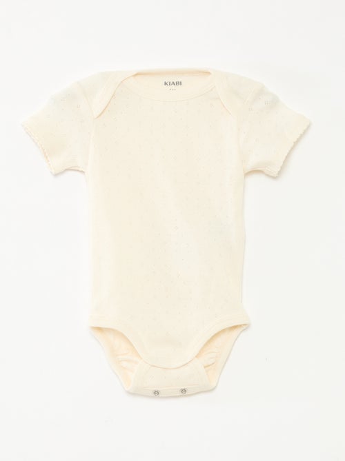 Bodies evolutivos de punto liso - Pack de 3 - Kiabi