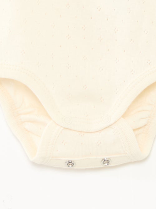 Bodies evolutivos de punto liso - Pack de 3 - Kiabi