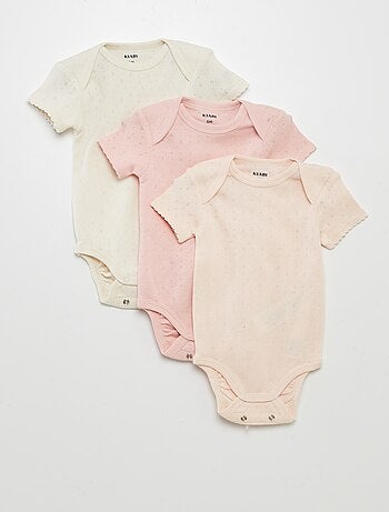 Bodie evolutivo de punto liso - Pack de 3