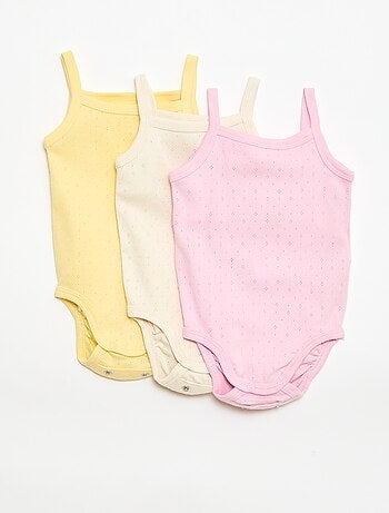 Bodies evolutivos con tirantes - Pack de 3