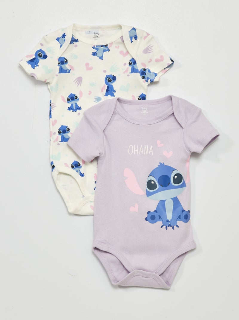 Bodies 'Stitch' - Pack de 2 BLANCO - Kiabi