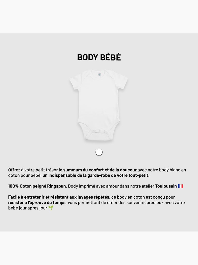 Body - JE SUIS UNE PRINCESSE Blanco - Kiabi