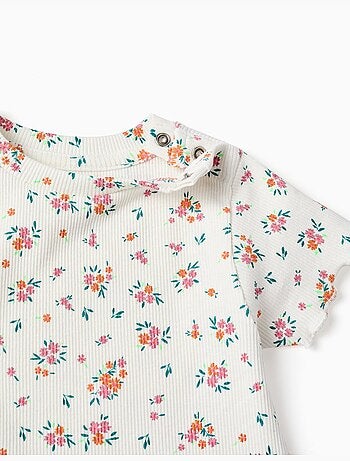 Body acanalado con estampado floral