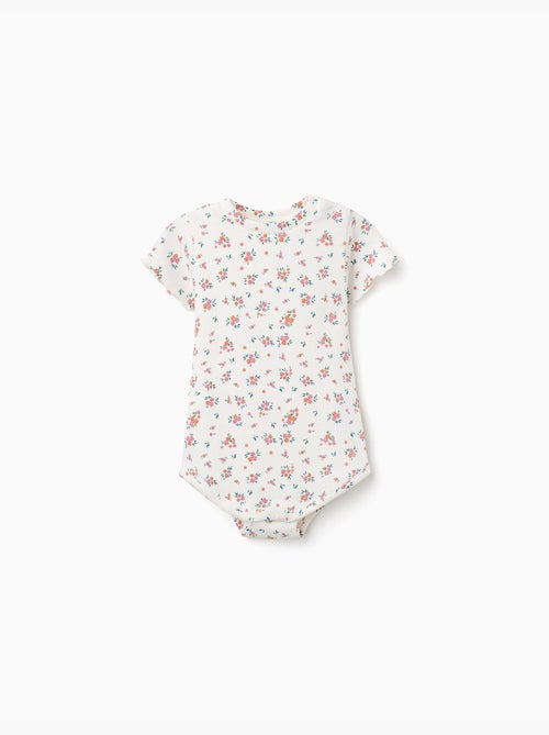 Body acanalado con estampado floral - Kiabi