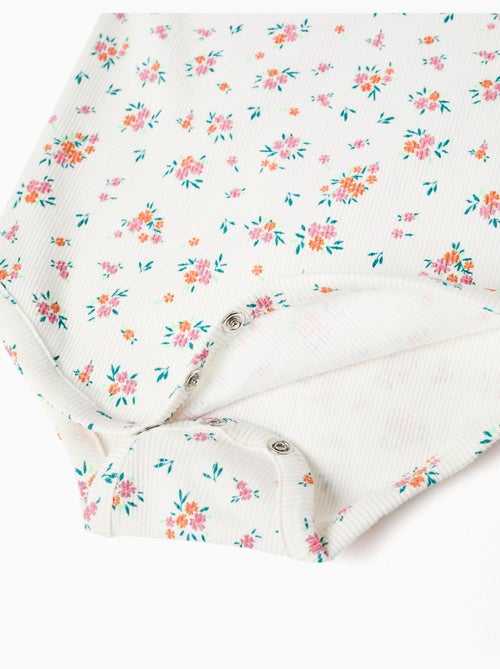 Body acanalado con estampado floral - Kiabi