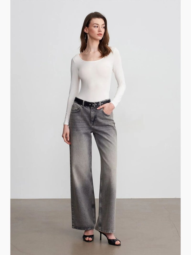 Body ajustado de punto modal dilvin Blanco - Kiabi