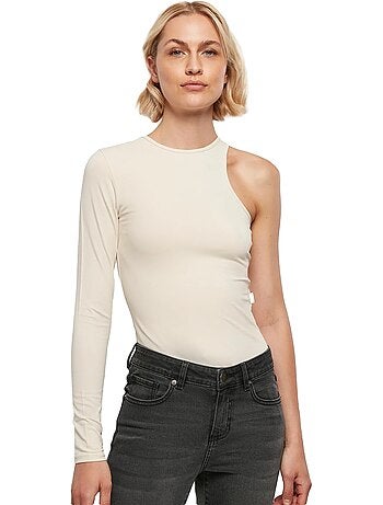 Body asimétrico de orgánico para mujer - urban classics