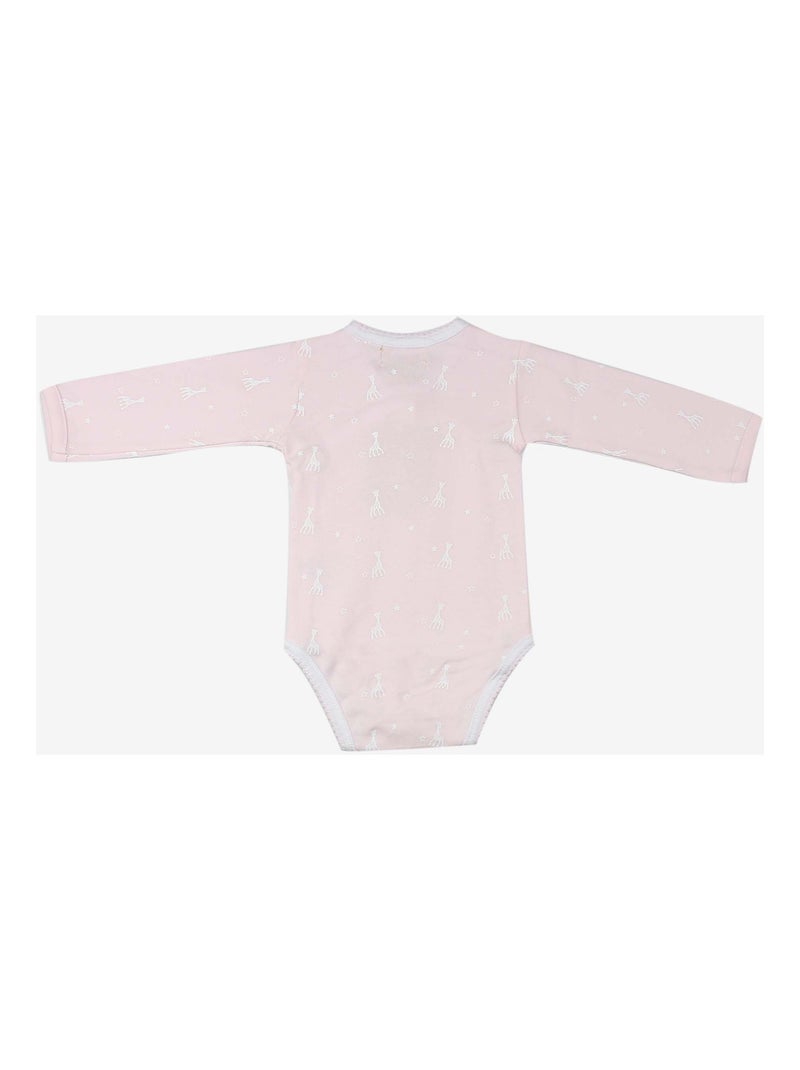 Body bebé abertura cruzada Sophie La Girafe® Rosa - Kiabi